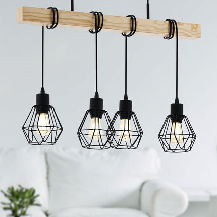 Eglo Townshend 4 Light Geometric Pendant – view 2