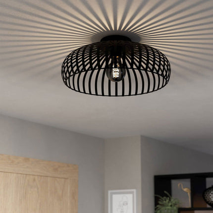 Eglo Mogano Ceiling Light in Black - 17" (43cm) – view 3