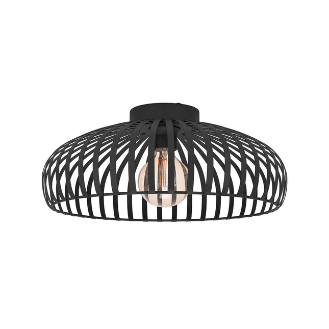 Eglo Mogano Ceiling Light in Black - 17" (43cm)