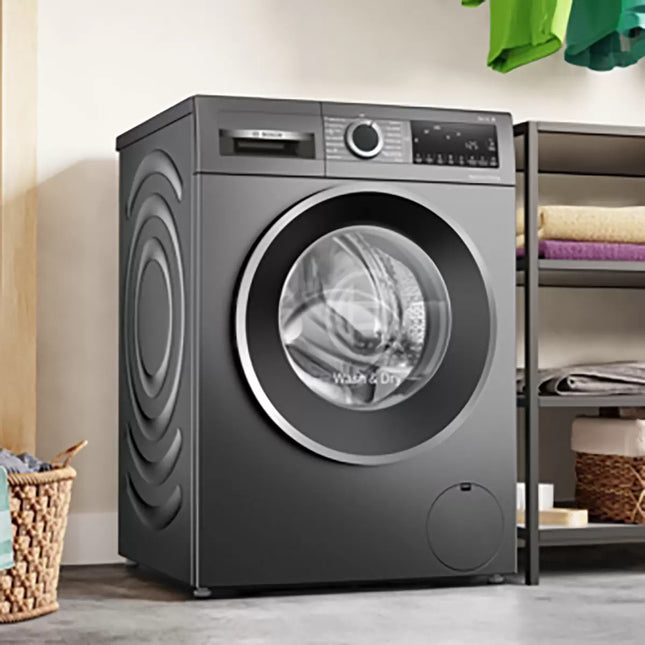 Bosch WNG254R1GB Series 6 Washer Dryer, 10.5/6kg Capacity, D Rated in Graphite