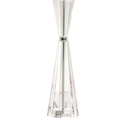 Risha Crystal Table Lamp with Ivory Faux Silk Shade – view 4