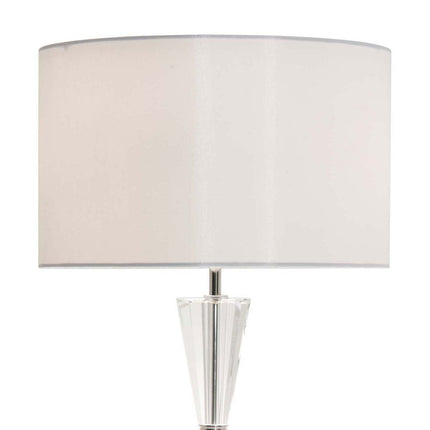 Risha Crystal Table Lamp with Ivory Faux Silk Shade – view 5