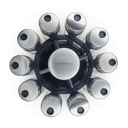 Cole & Mason 20 Jar Filled Spice Rack Carousel – view 4