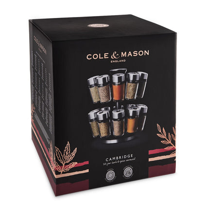 Cole & Mason 20 Jar Filled Spice Rack Carousel – view 5