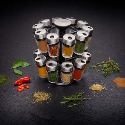 Cole & Mason 20 Jar Filled Spice Rack Carousel – view 8