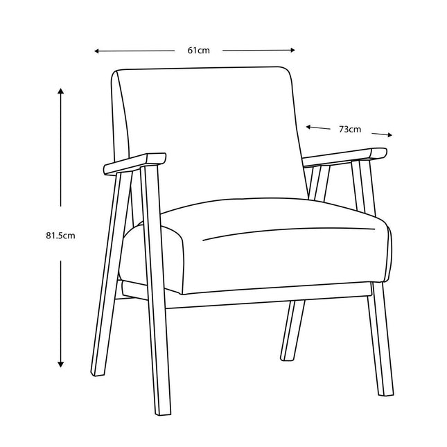 Gallery Neyland Natural Linen Armchair – view 2