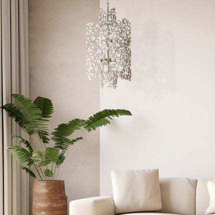 Elstead Anya Two Tier Pendant - Silver Leaf – view 3