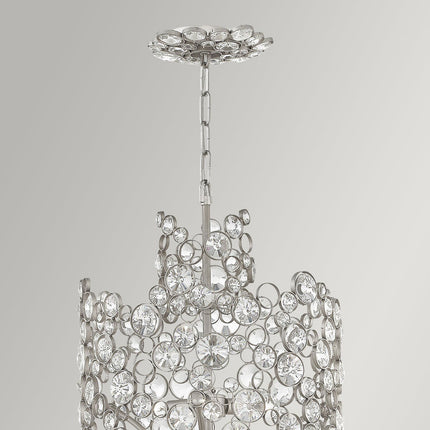 Elstead Anya Two Tier Pendant - Silver Leaf – view 4
