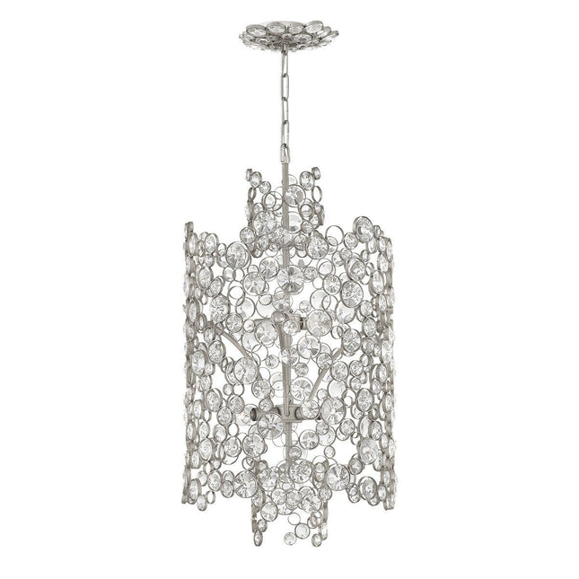 Elstead Anya Two Tier Pendant - Silver Leaf