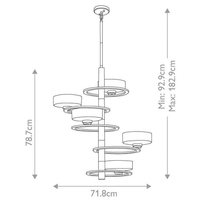 Elstead Aleeka 5 Light Chandelier – view 2