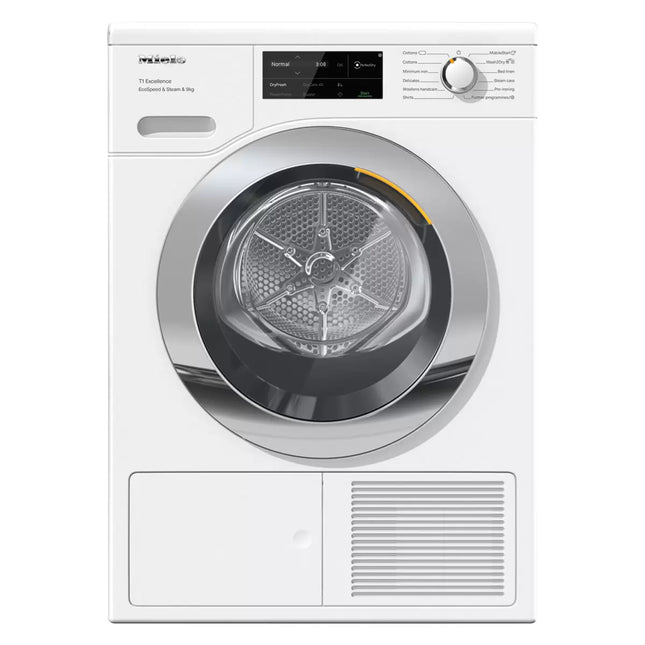 Miele TEL785 WP 9kg Heat Pump Dryer, A+++ Rated With EcoSpeed in Lotus White