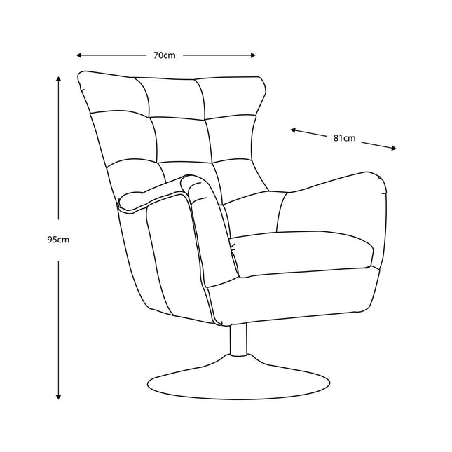 Gallery Bristol Grey Nubuck Leather Swivel Chair – view 2
