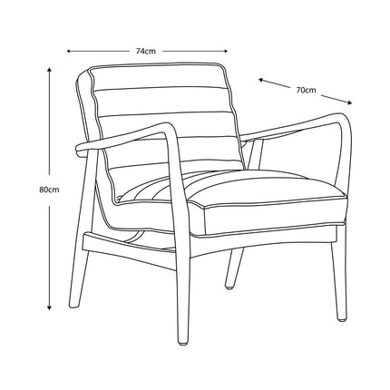 Gallery Datsun Antique Ebony Leather Armchair – view 2