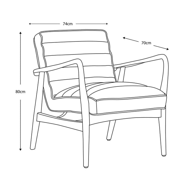 Gallery Datsun Brown Leather Armchair – view 2