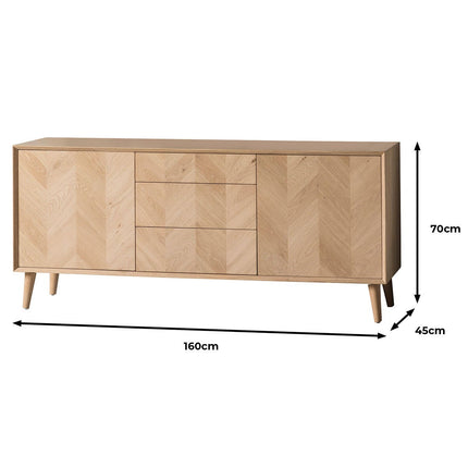 Gallery Milano Large Oak Sideboard – view 2