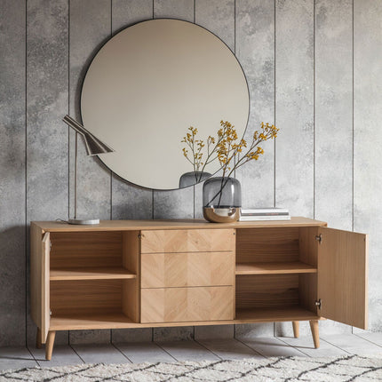 Gallery Milano Large Oak Sideboard – view 3