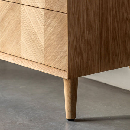Gallery Milano Oak 6 Drawer Chest of Drawers – view 4