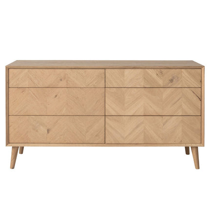 Gallery Milano Oak 6 Drawer Chest of Drawers – view 5