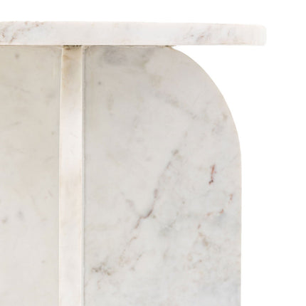 Gallery Amalfi White Marble Side Table – view 5