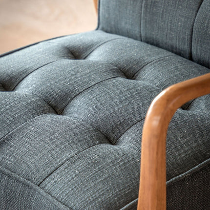 Gallery Humber Dark Grey Linen Armchair – view 3