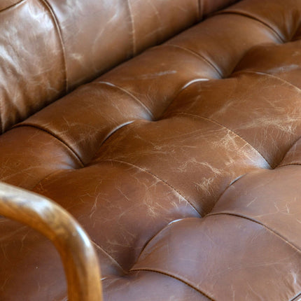 Gallery Humber Vintage Brown Leather 2 Seater Sofa – view 4