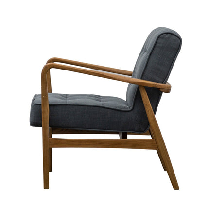 Gallery Humber Dark Grey Linen Armchair – view 8