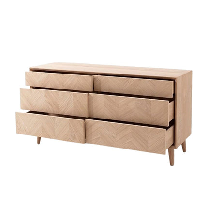 Gallery Milano Oak 6 Drawer Chest of Drawers – view 6