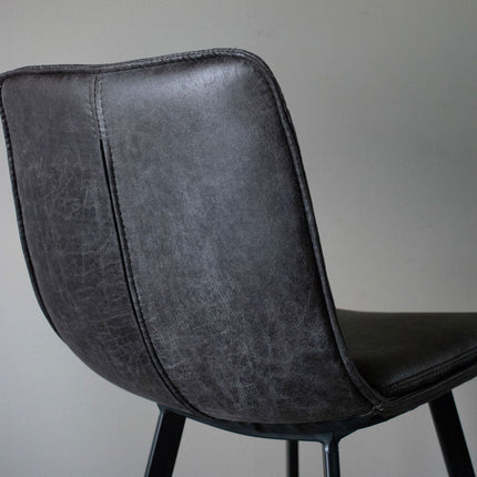 Gallery Henley Grey Faux Leather Bar Stool, 2 Pack – view 4
