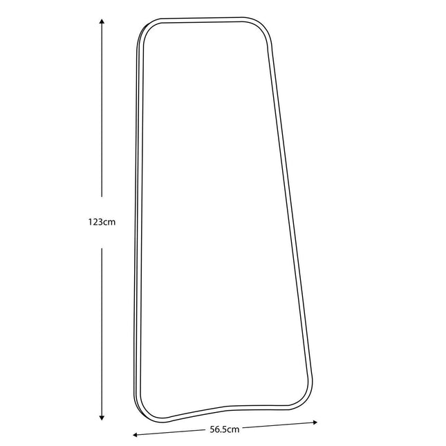 Gallery Kurva Gold Leaner Mirror, 56.5 x 123cm – view 2