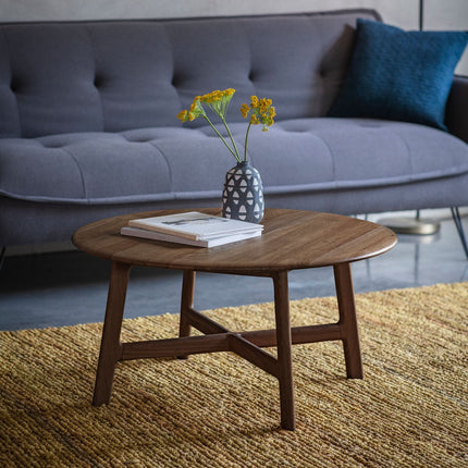 Gallery Madrid Walnut Round Coffee Table – view 3