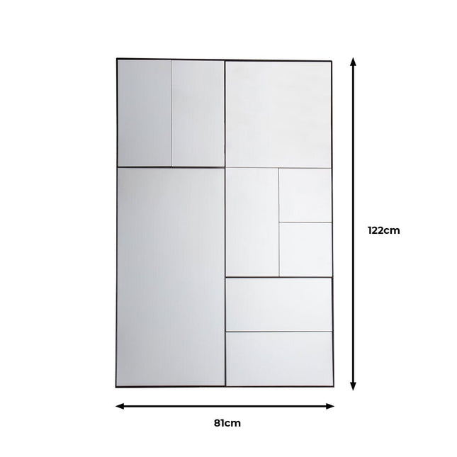 Gallery Broadheath Black Rectangular Mirror, 81 x 122cm – view 2