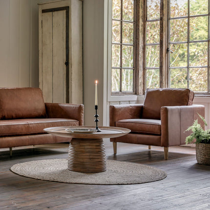 Gallery Osbourne Brown Leather Armchair – view 6