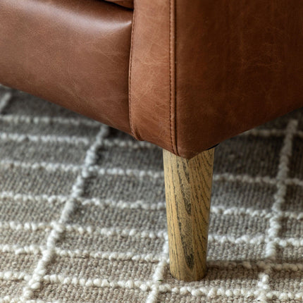 Gallery Osbourne Brown Leather Armchair – view 5