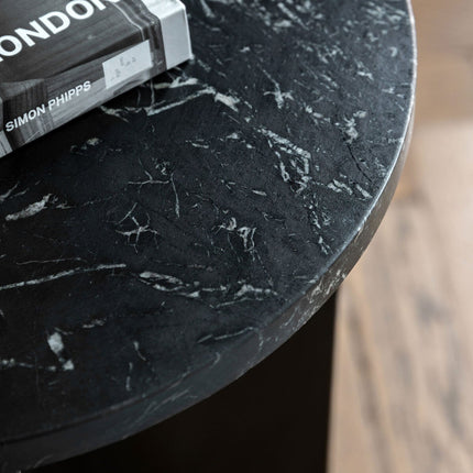 Gallery Amalfi Black Marble Side Table – view 4