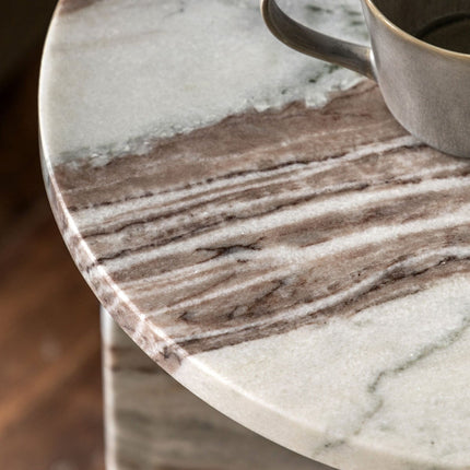 Gallery Amalfi Natural Marble Side Table – view 3
