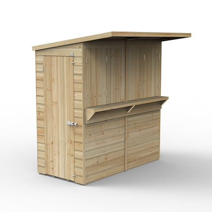 Forest Garden 6ft x 3ft (1.8 x 0.9m) Wooden Garden Bar Entertainment Shed – view 5