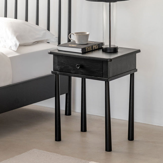 Gallery Wycombe Black Oak Nightstand