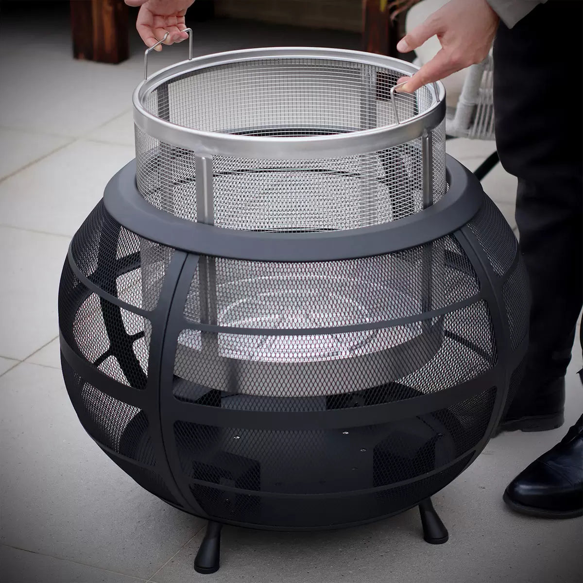 Northwest Sourcing Sphere Wood Burning Fire Pit + Cover
