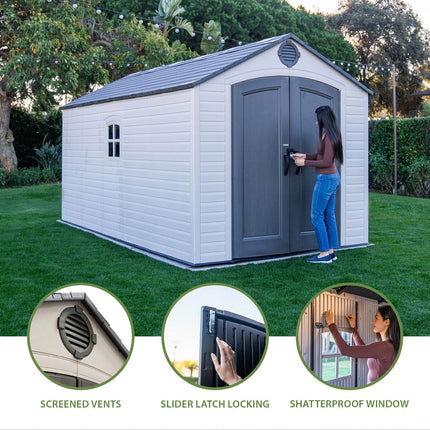 Lifetime 8ft x 15ft (2.4 x 4.5m) Storage Shed - Model 60394 – view 3