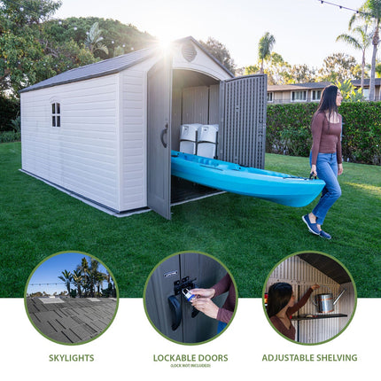Lifetime 8ft x 15ft (2.4 x 4.5m) Storage Shed - Model 60394 – view 4