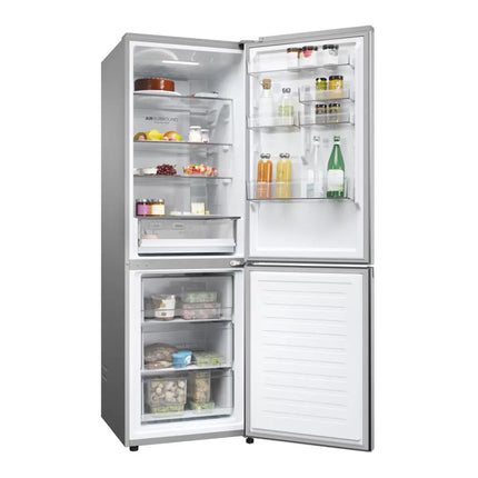 Haier HDW3618DNPD(UK) 60cm Free Standing Fridge Freezer Premium Inox D Rated