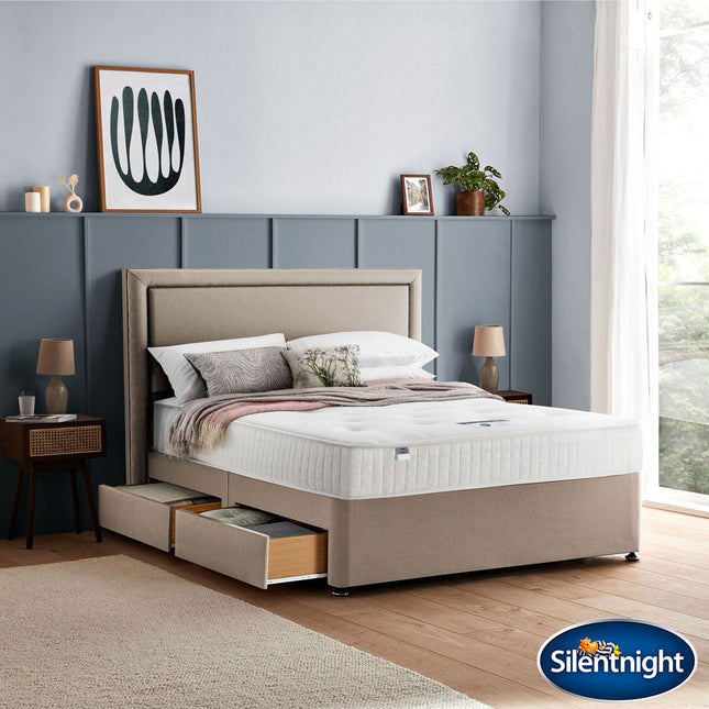 Silentnight 1400 Pocket Ortho Mattress & Sandstone Divan in 4 Sizes