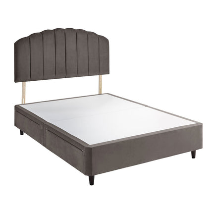 Silentnight Velvet 4 Drawer Divan Base with Merlin Headboard in 3 Colours & 3 Sizes – view 7