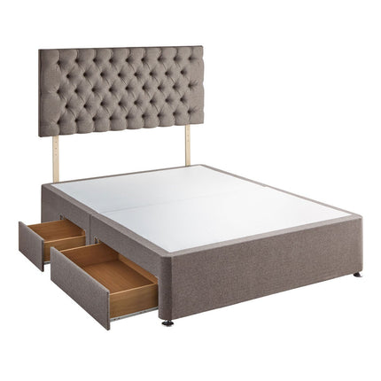 Silentnight Continental Divan Base with Eden Headboard in 2 Colours & 3 Sizes – view 4