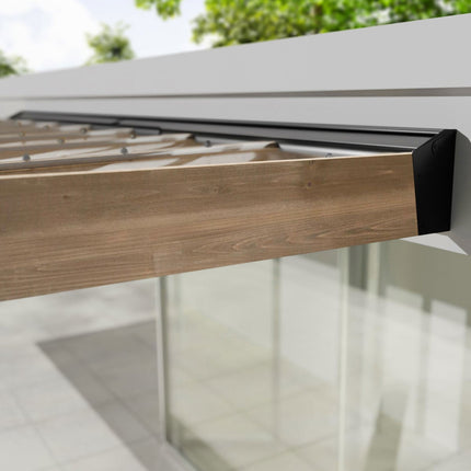 Palram Canopia Helsinki 9ft 10" x 11ft 2" (3m x 3.4m) Cedar Wood Patio Cover – view 7