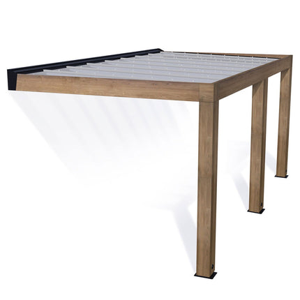 Palram Canopia Helsinki 9ft 10" x 17ft 7" (3m x 5.35m) Cedar Wood Patio Cover – view 8