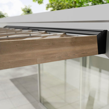 Palram Canopia Helsinki 9ft 10" x 21ft 10" (3m x 6.65m) Cedar Wood Patio Cover – view 7