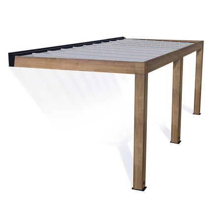Palram Canopia Helsinki 9ft 10" x 21ft 10" (3m x 6.65m) Cedar Wood Patio Cover – view 8