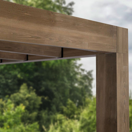 Palram Canopia Helsinki 9ft 10" x 21ft 10" (3m x 6.65m) Cedar Wood Patio Cover – view 6