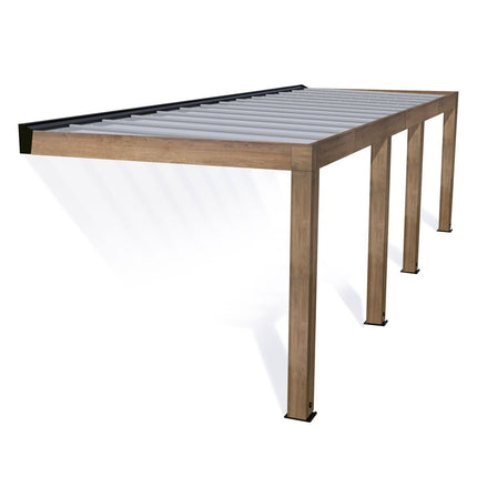Palram Canopia Helsinki 9ft 10" x 28ft 3" (3m x 8.6m) Cedar Wood Patio Cover – view 8